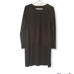 COS High-Low Black Tunic Top